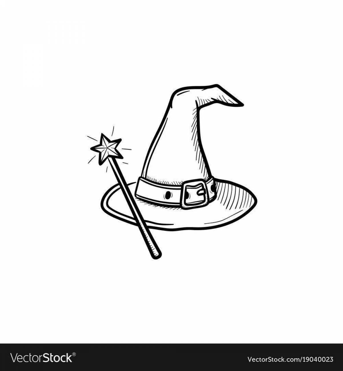 Sorcerer's hat coloring page