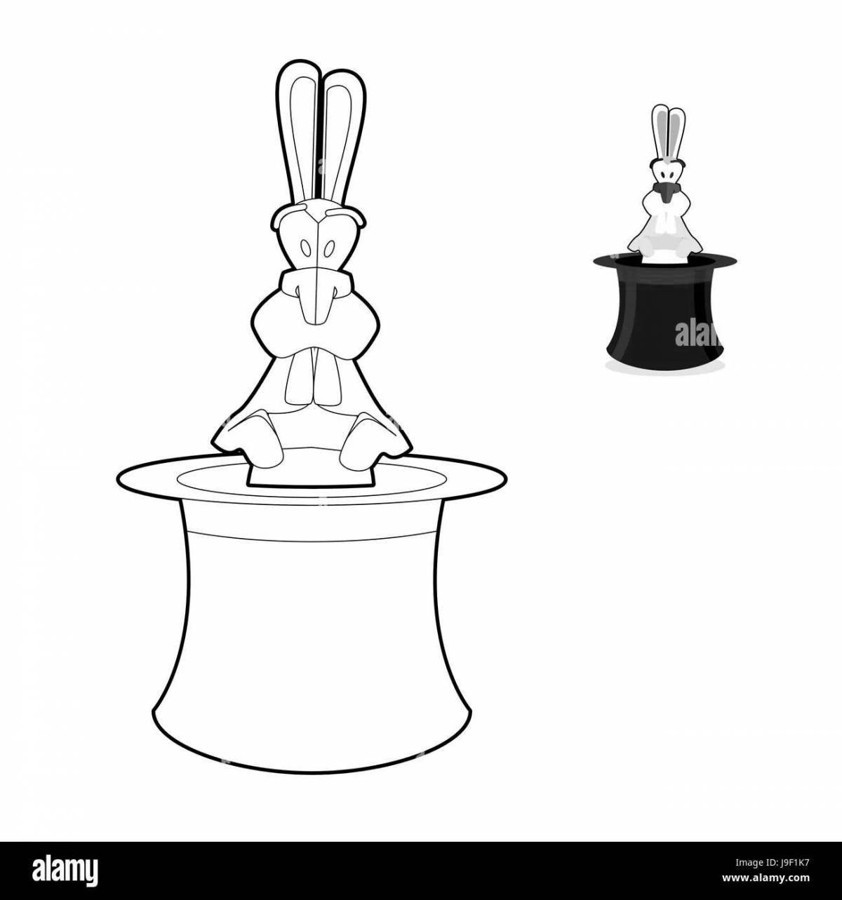 Decorated wizard's hat coloring page