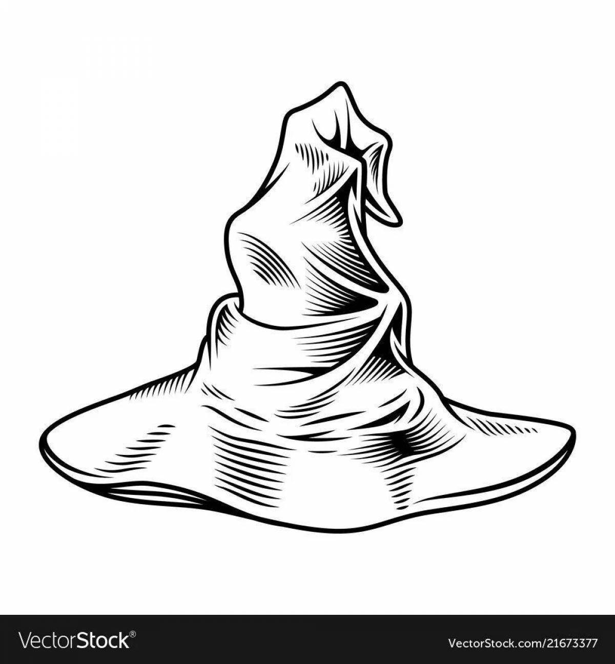 Colouring awesome wizard hat