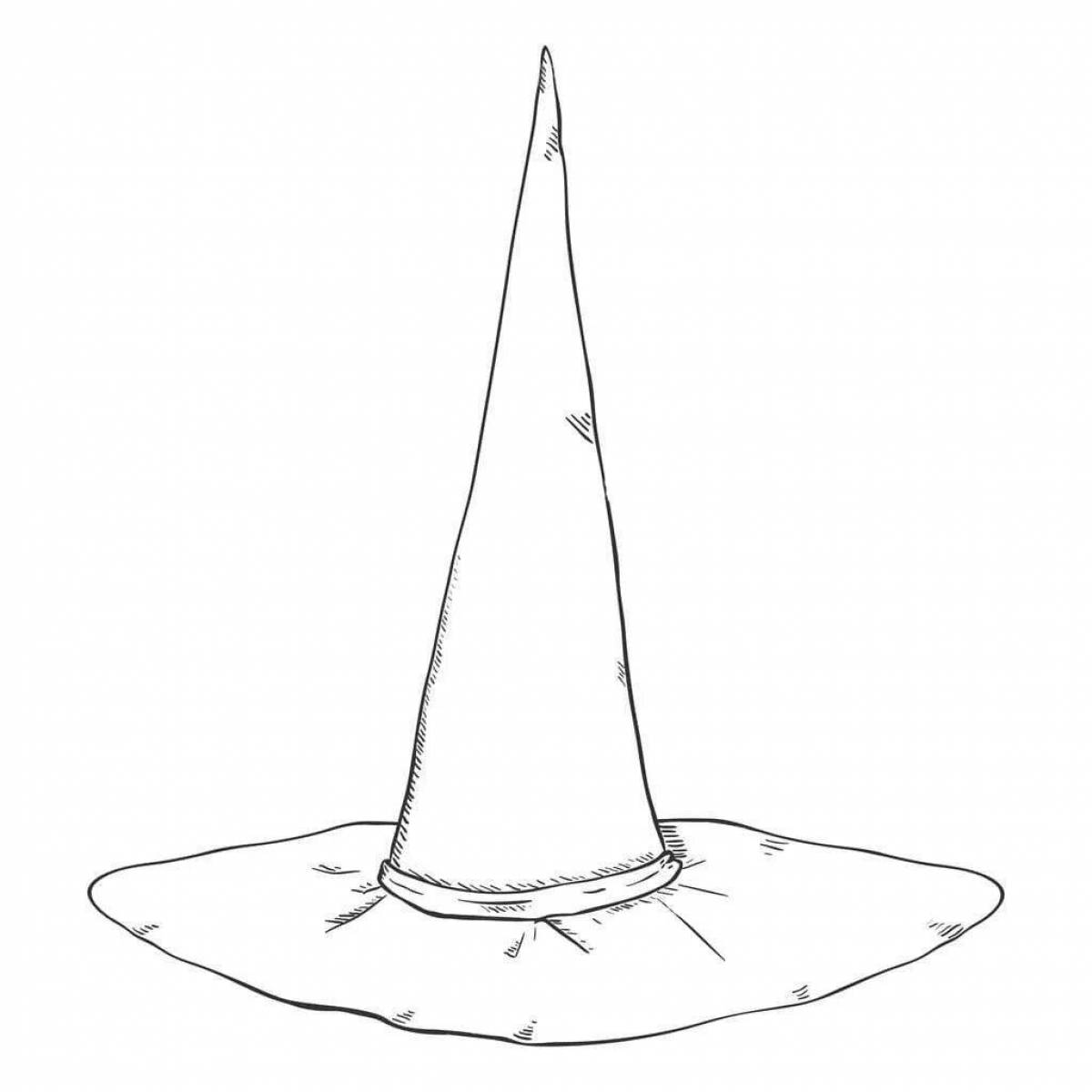 Great wizard's hat coloring page