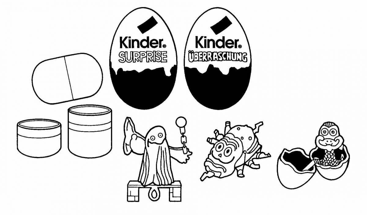 Coloring book Joyful kinder egg