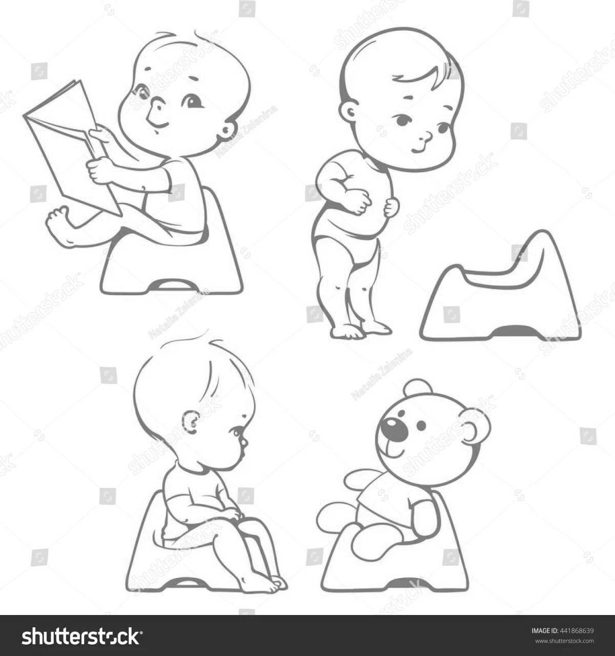 Funny potty coloring
