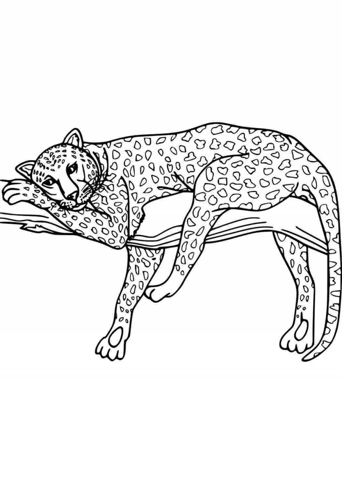 Раскраска свирепого ягуара