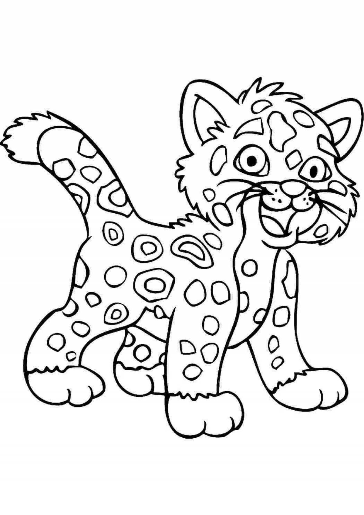 Coloring page dazzling jaguar
