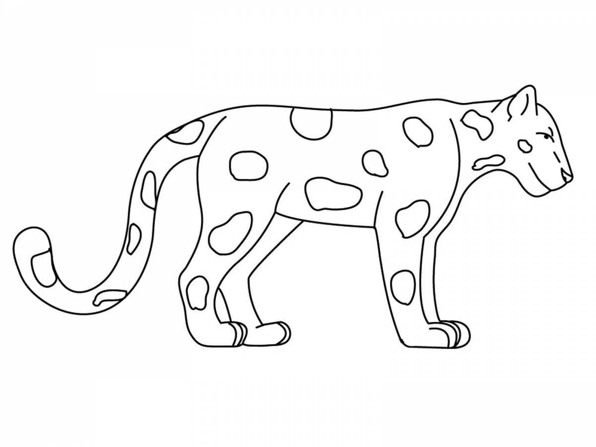 Awesome jaguar coloring page