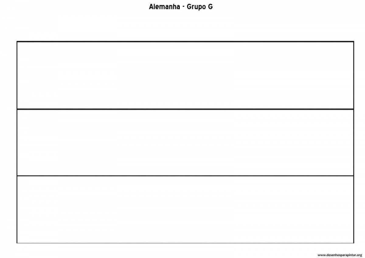 Coloring page glorious tricolor flag