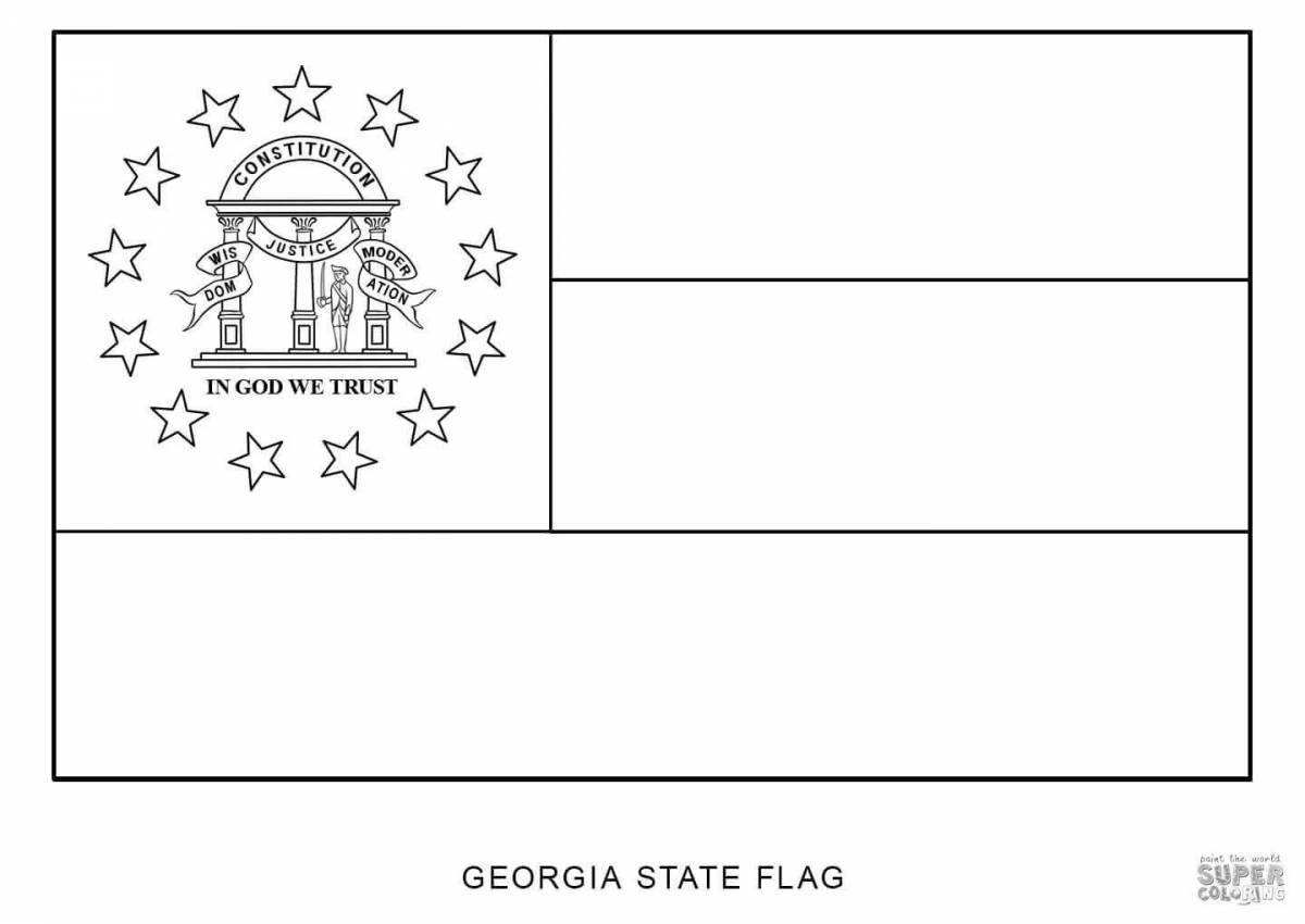 Coloring page shiny tricolor flag