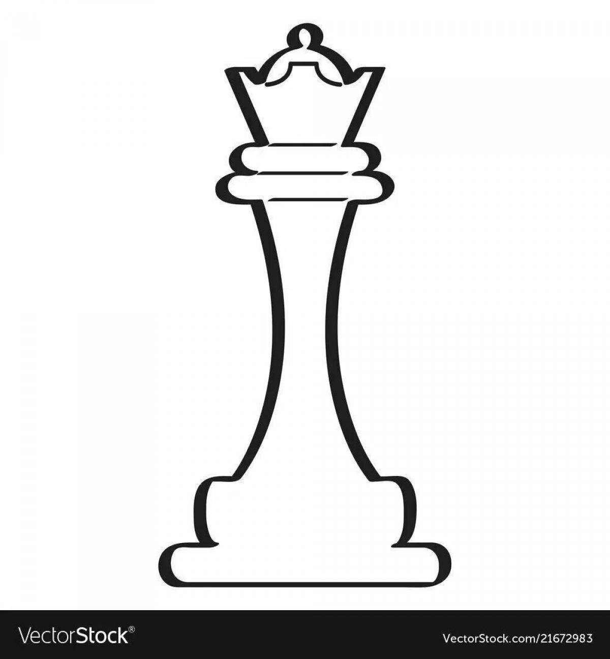Luxury chess king coloring page
