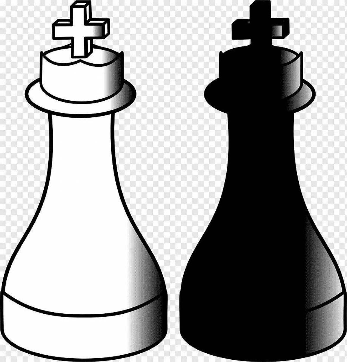 Royal chess king coloring page
