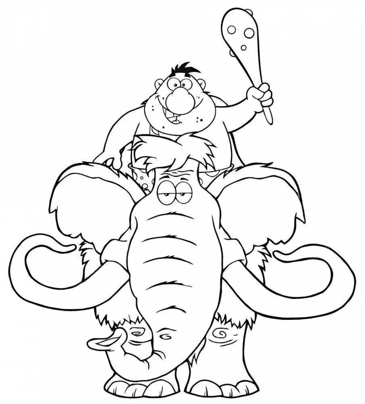 Lovely cave club coloring page