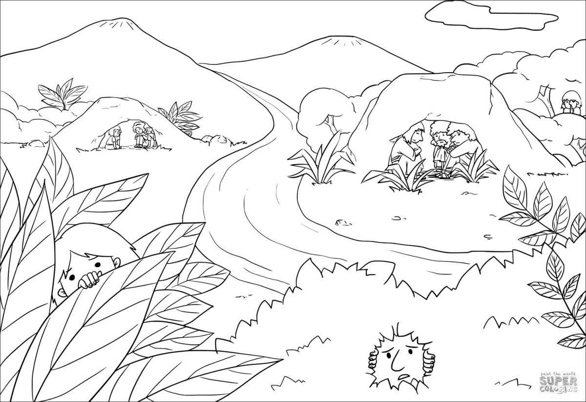 Coloring page wonderful cave club