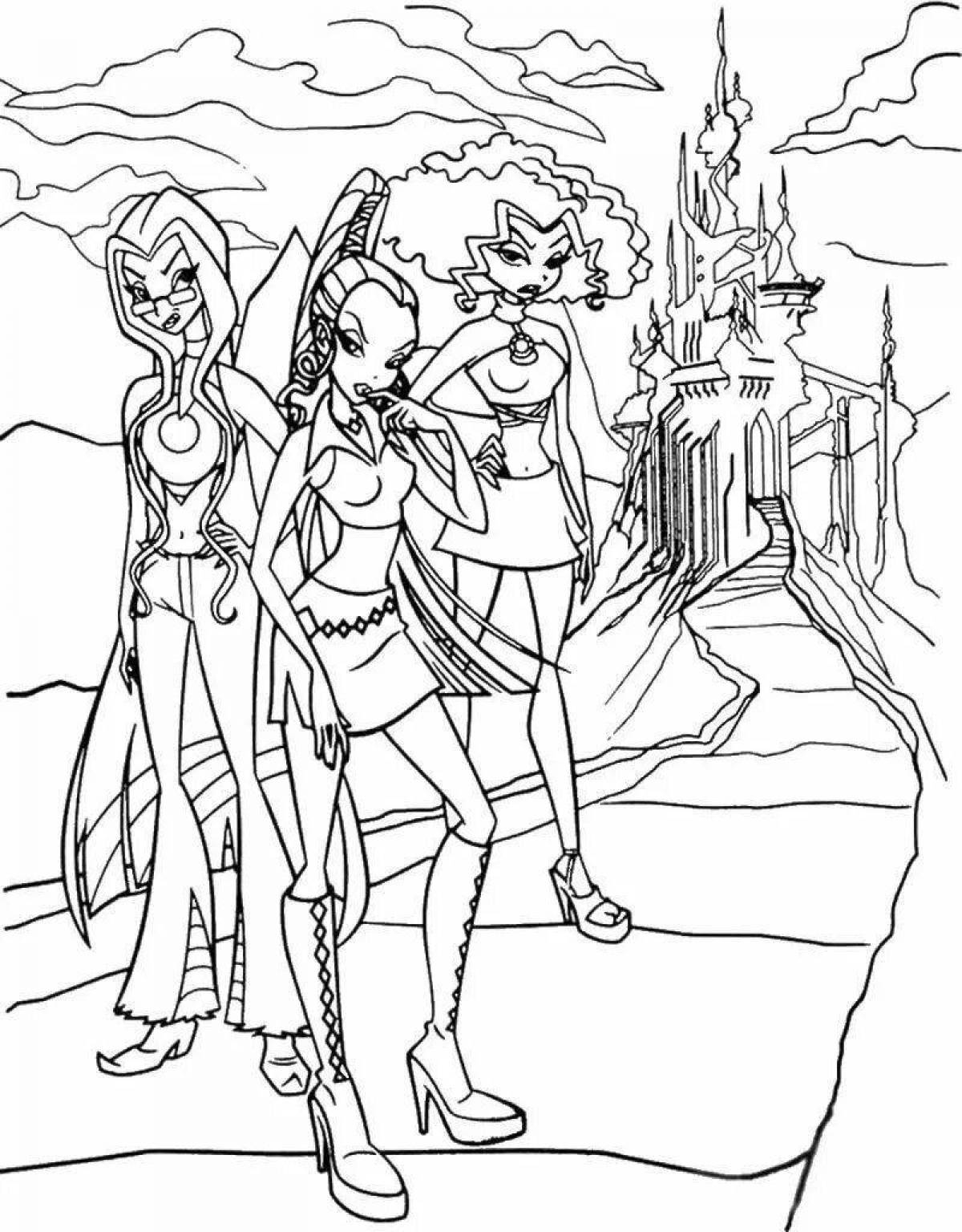 Grand cave club coloring page