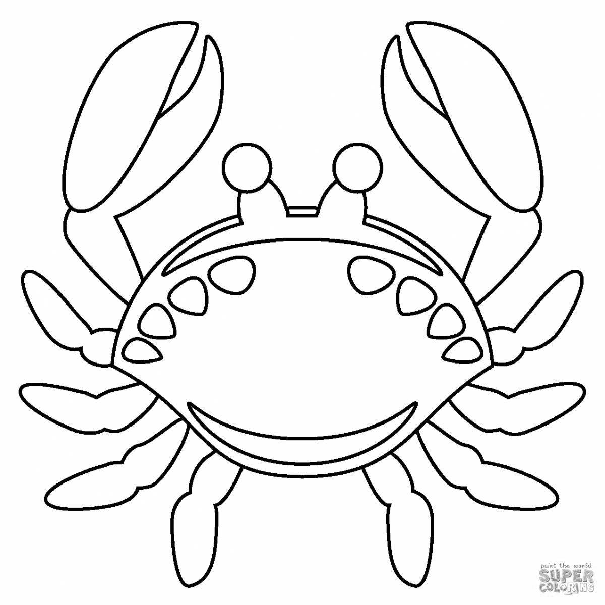 Colorful coloring page captain crab