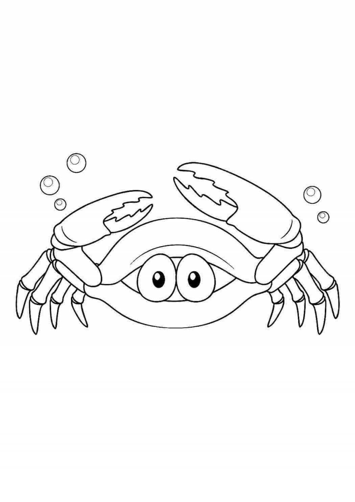 Coloring page bold captain crab