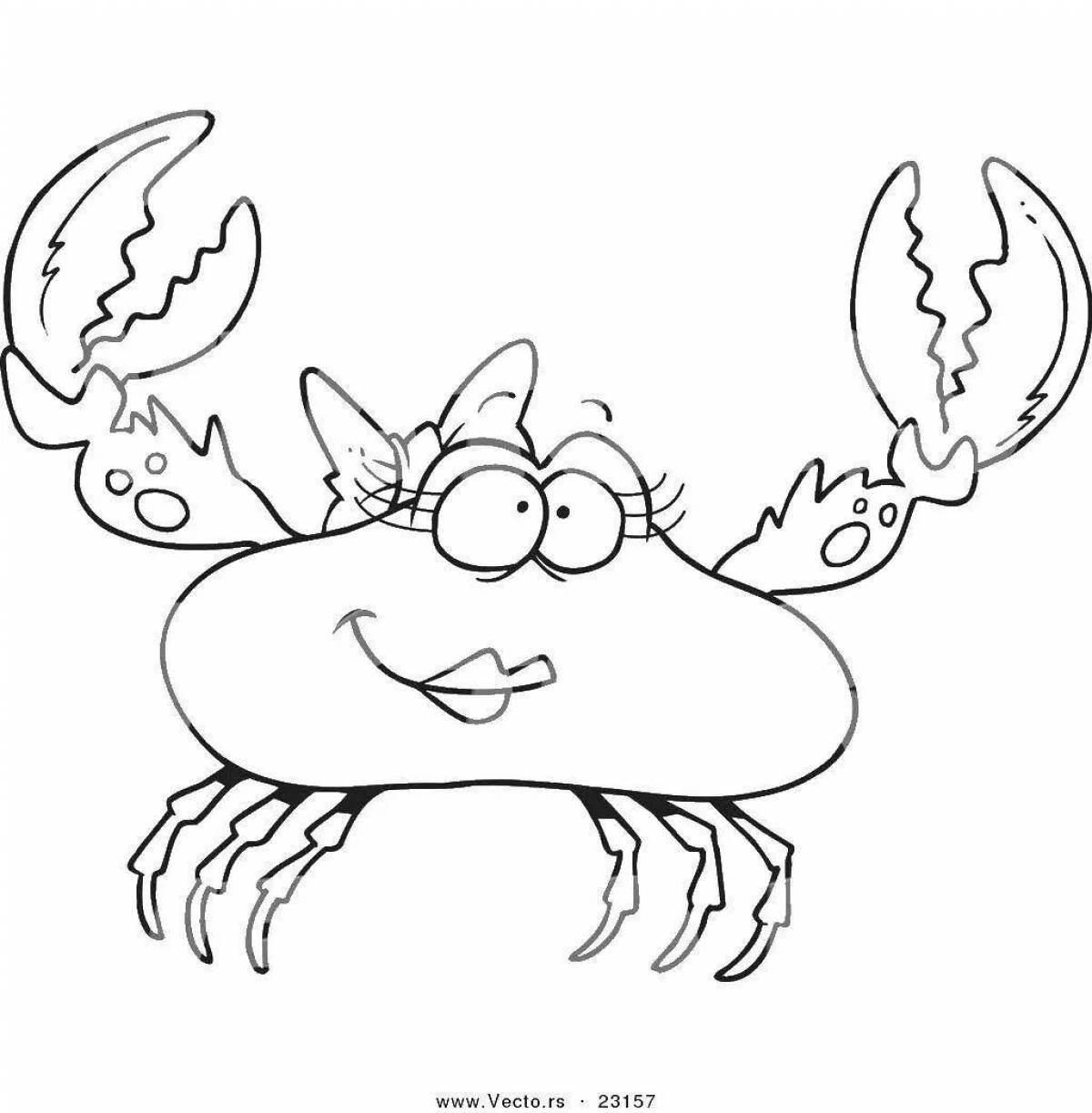 Coloring page glorious captain crab