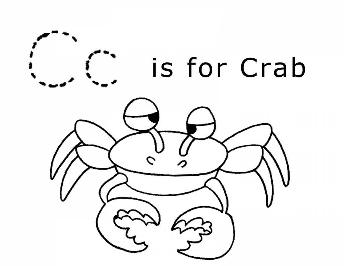 Coloring page sweet captain crab