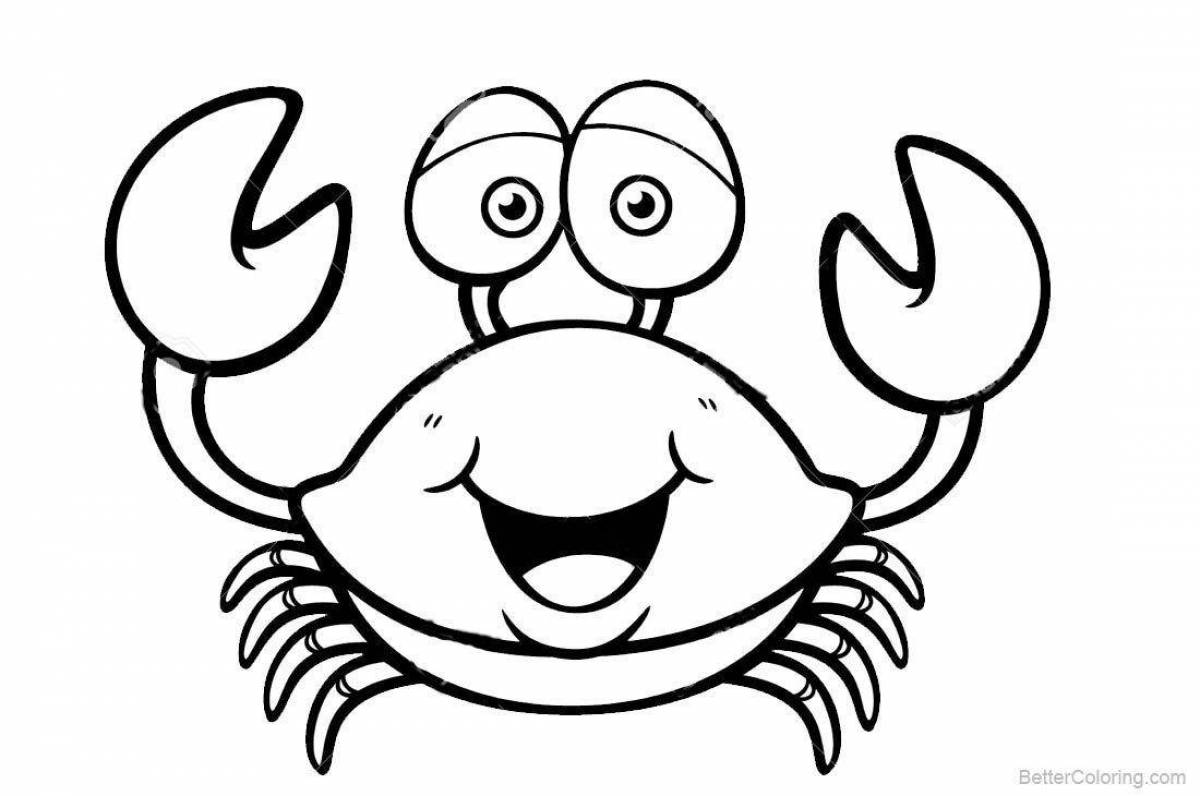 Crab captain dynamic coloring page