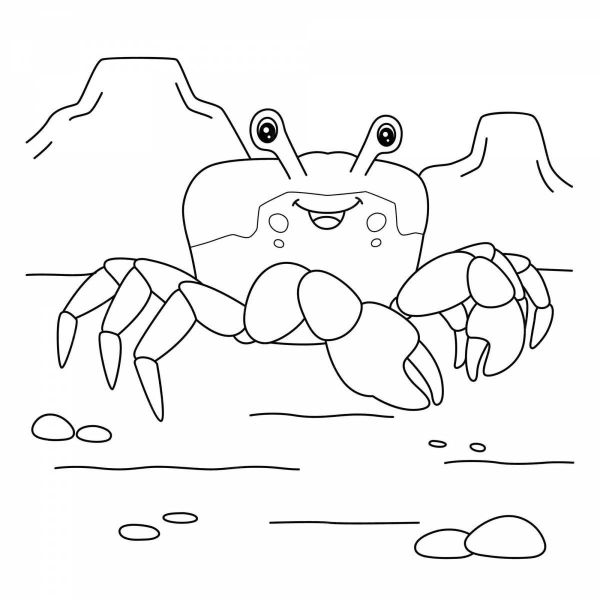 Coloring live captain crab