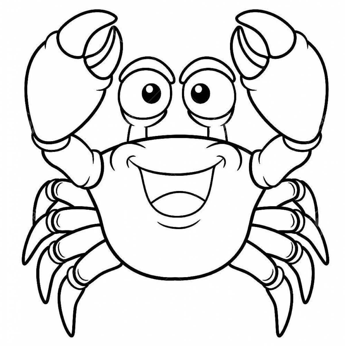 Fancy Crab Captain Coloring Page