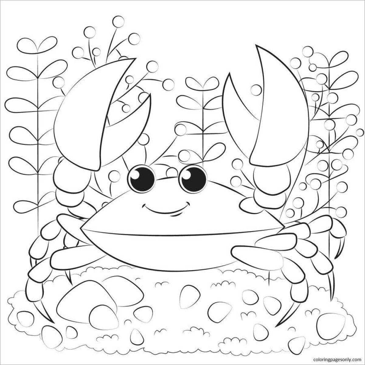 Coloring page magic captain crab