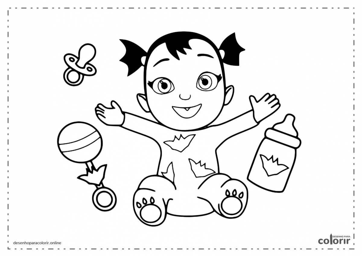 Luminous baby vee coloring book