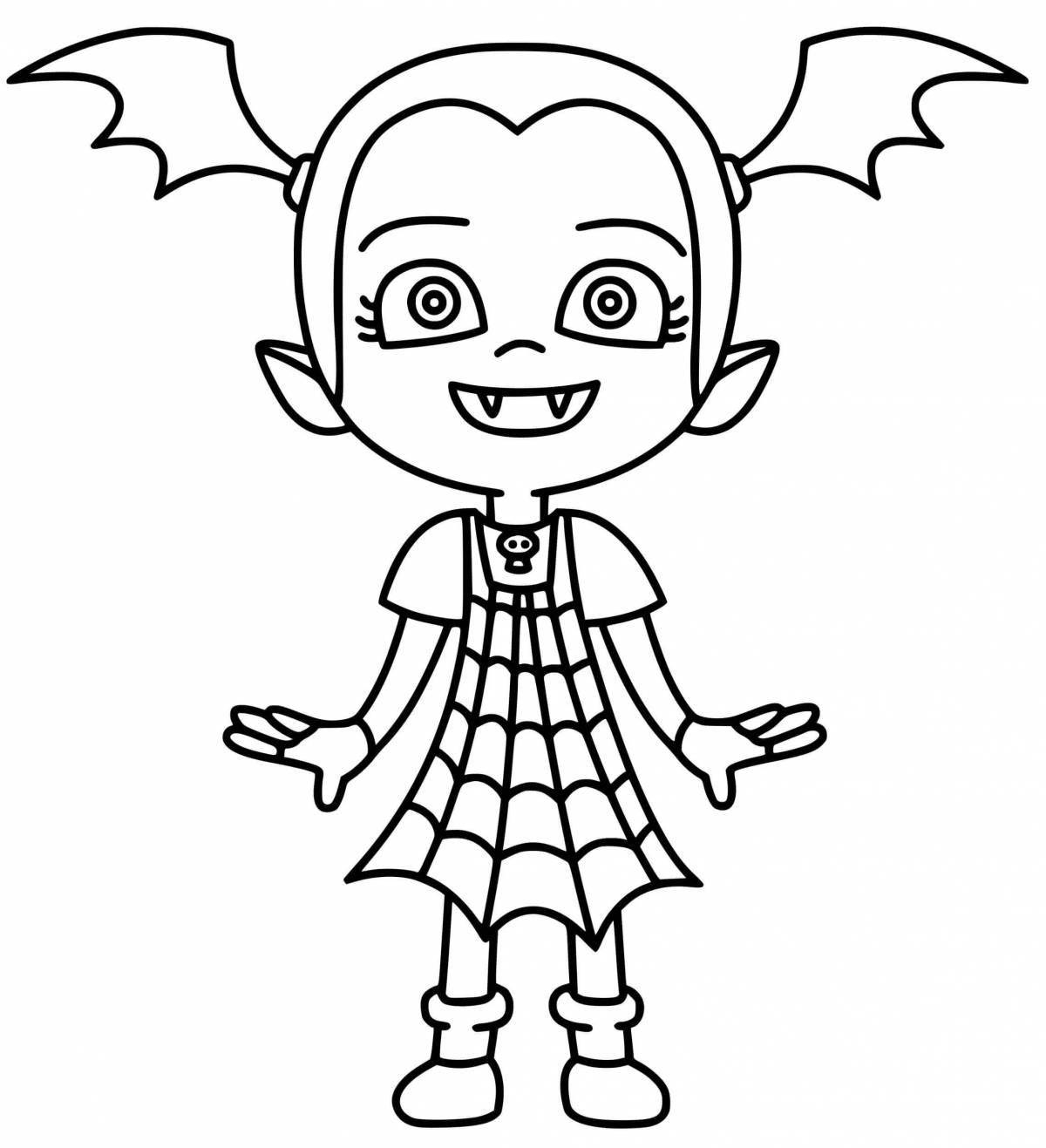 Smiling baby vee coloring book