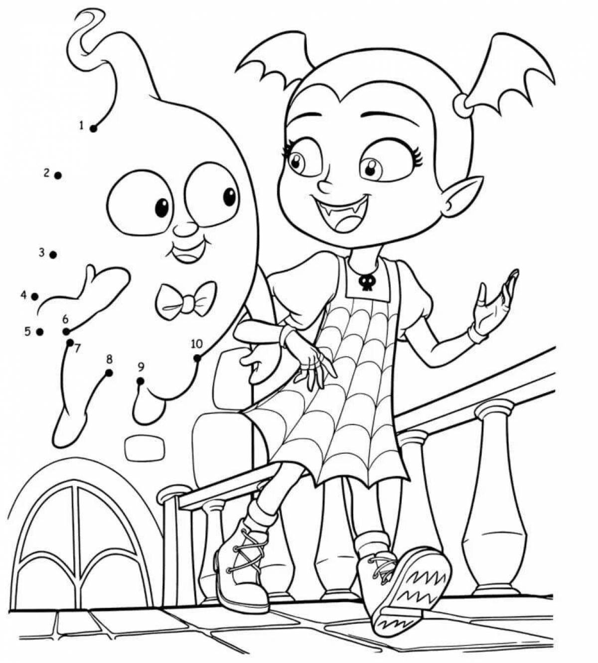 Smiling baby vee coloring book