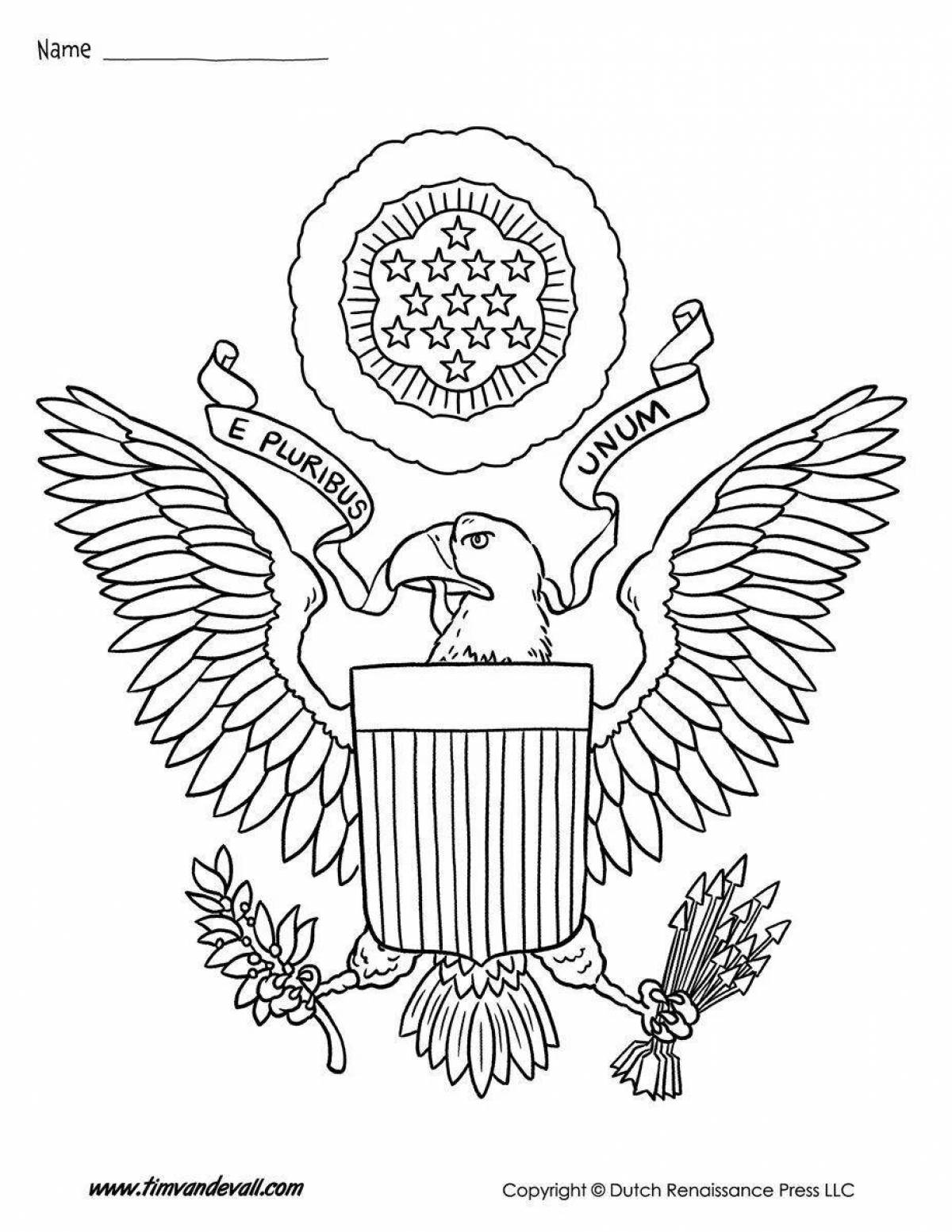 Dagestan shiny flag coloring page