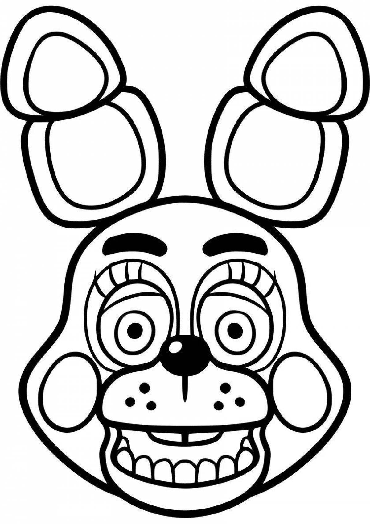 Radiant coloring hare animatronic