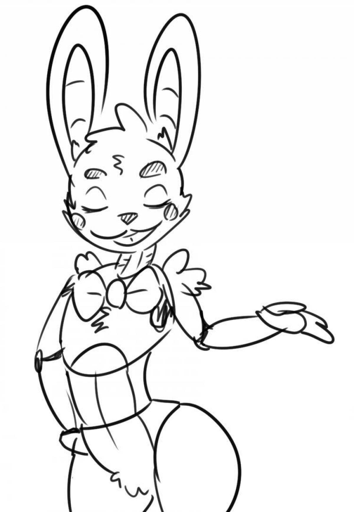 Elegant coloring hare animatronic