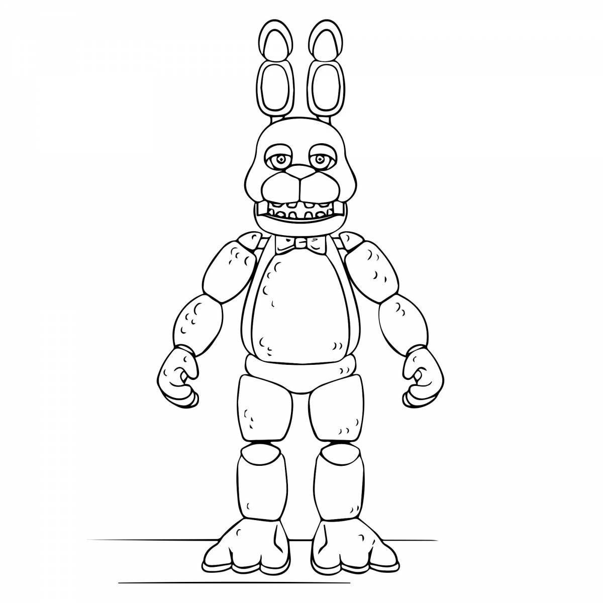 Charming coloring hare animatronic