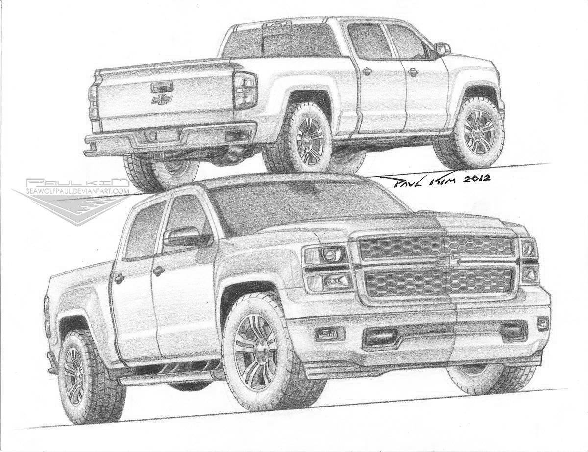 Coloring page majestic chevrolet tahoe