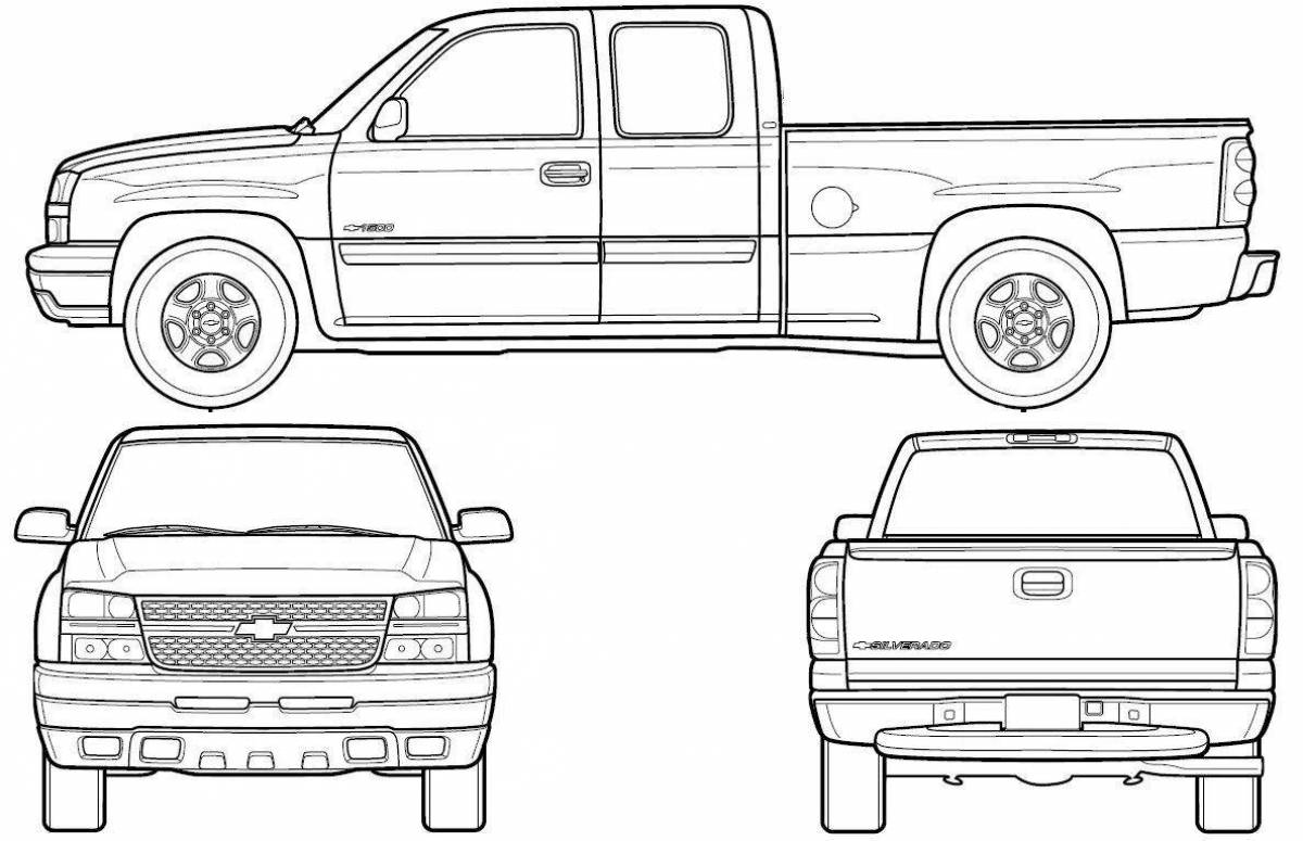 Grand Chevy Tahoe Coloring Page