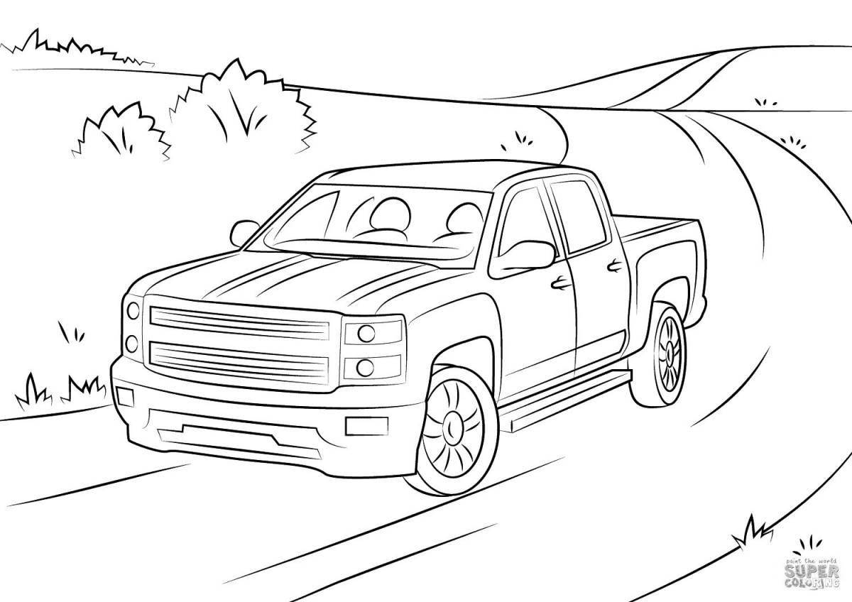 Chevrolet tahoe shiny coloring page