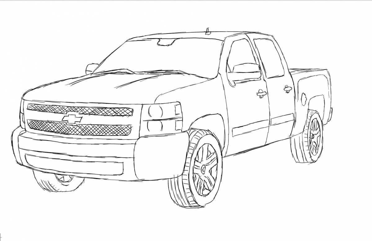 Chevrolet tahoe awesome coloring page
