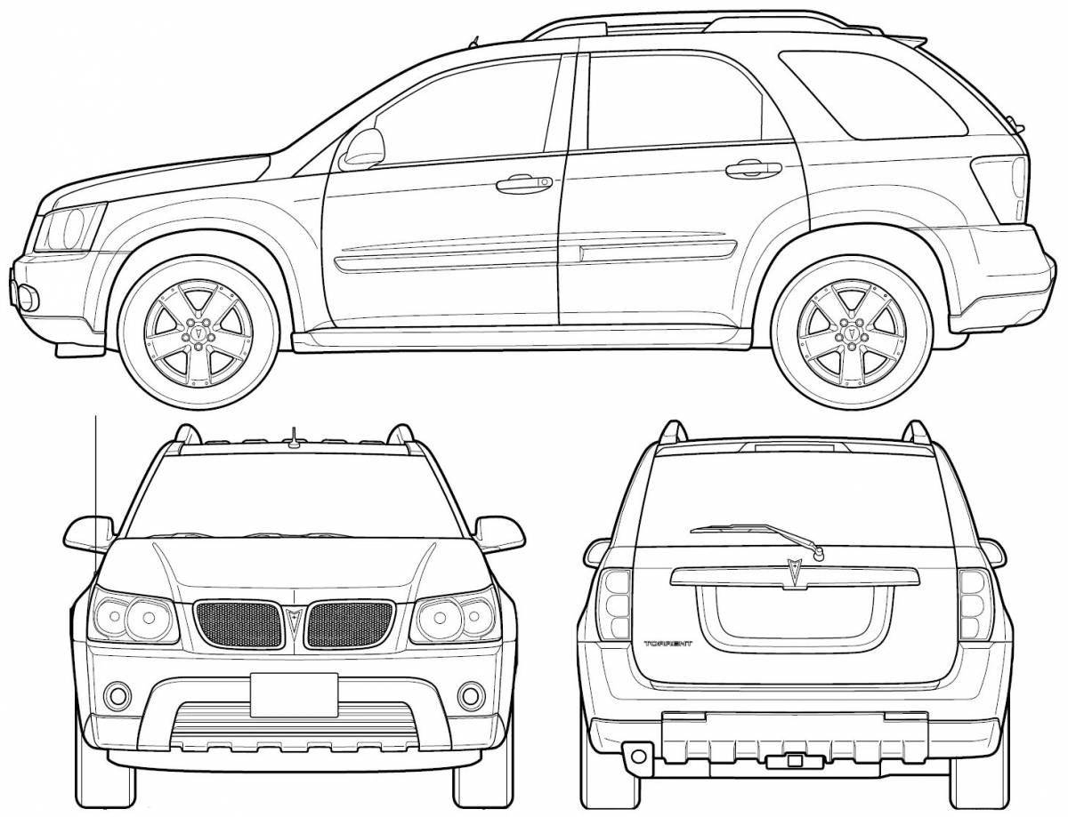 Coloring page elegant chevrolet tahoe