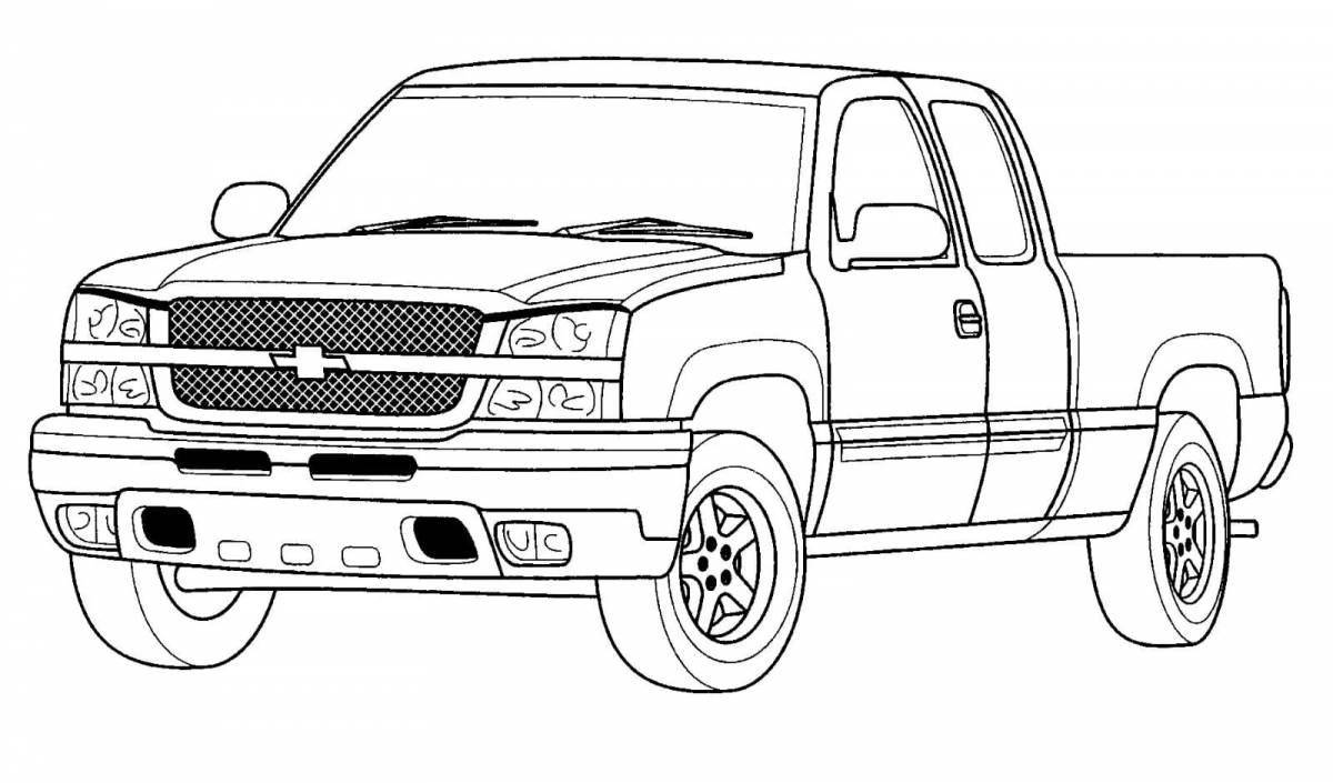 Coloring page dazzling chevrolet tahoe