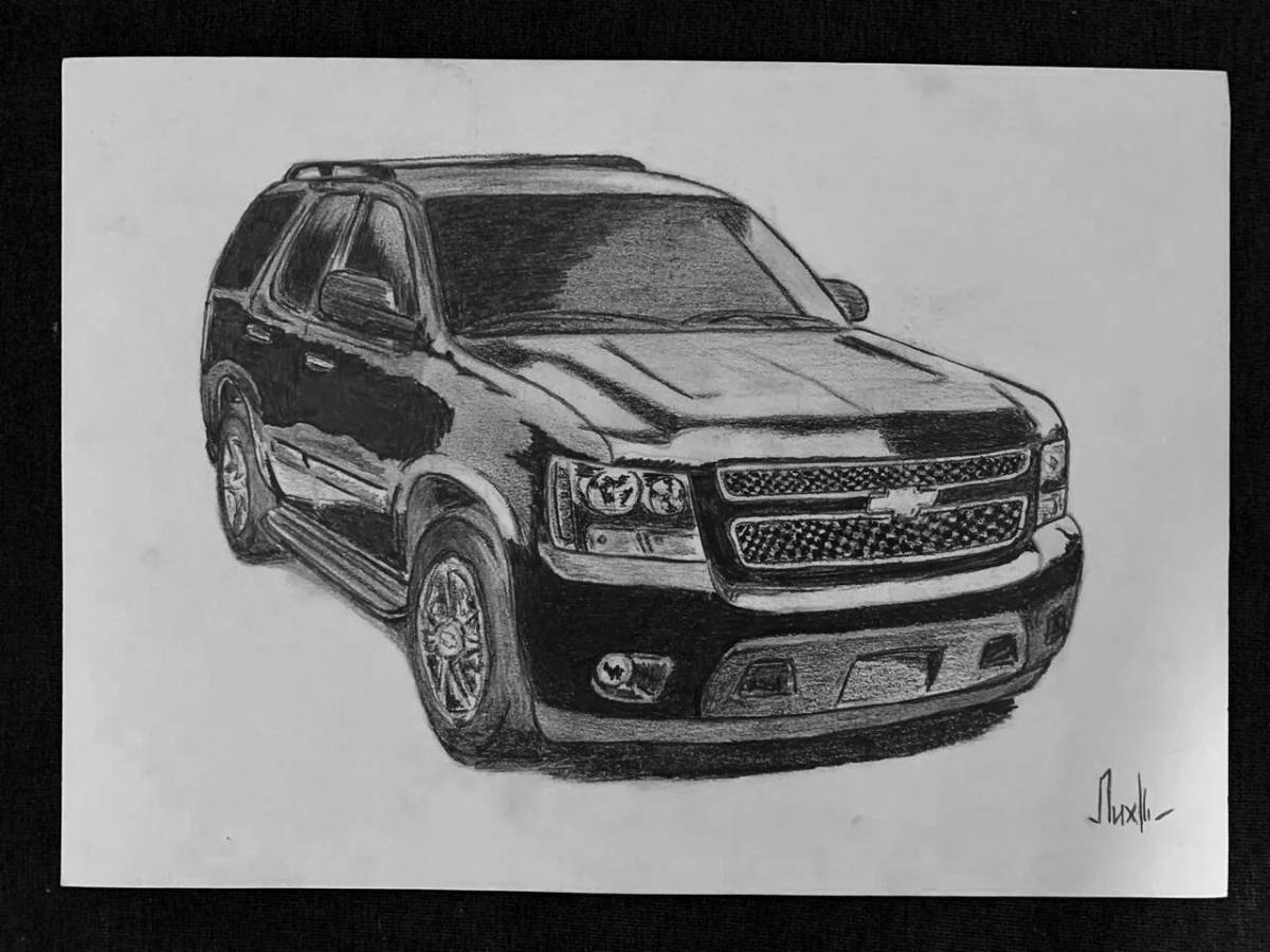 Chevrolet tahoe coloring page