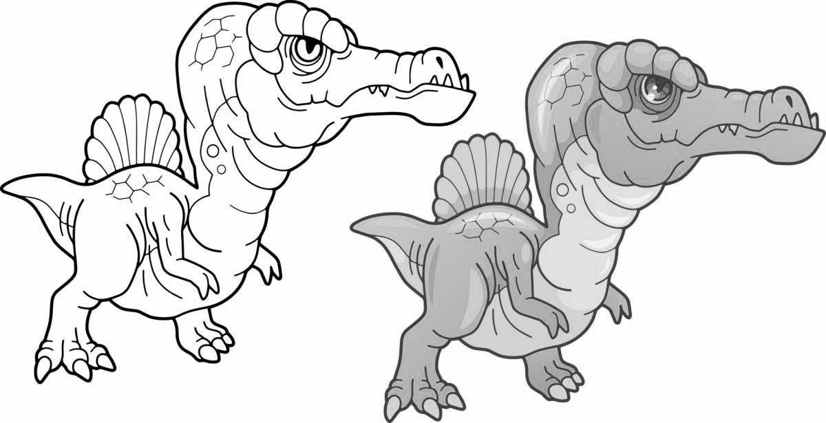 Раскраска великолепный динозавр барионикс