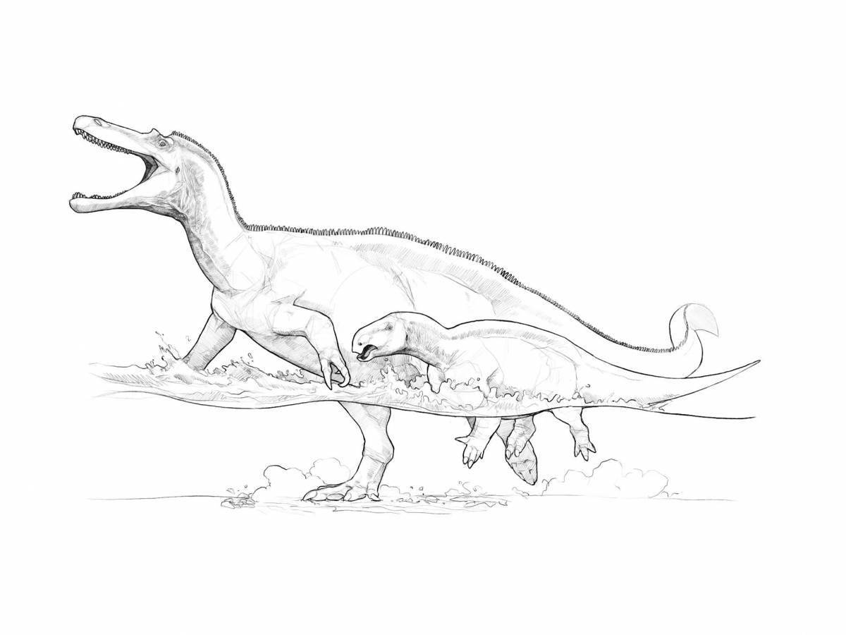 Grand Baryonyx dinosaur coloring page