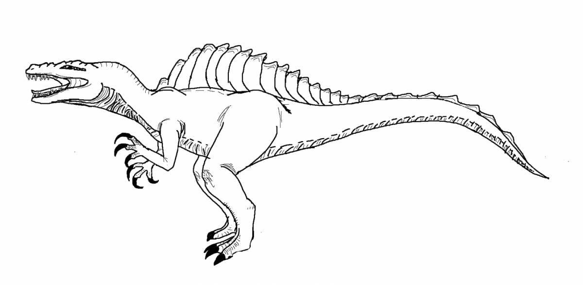 Coloring book exquisite dinosaur Baryonyx