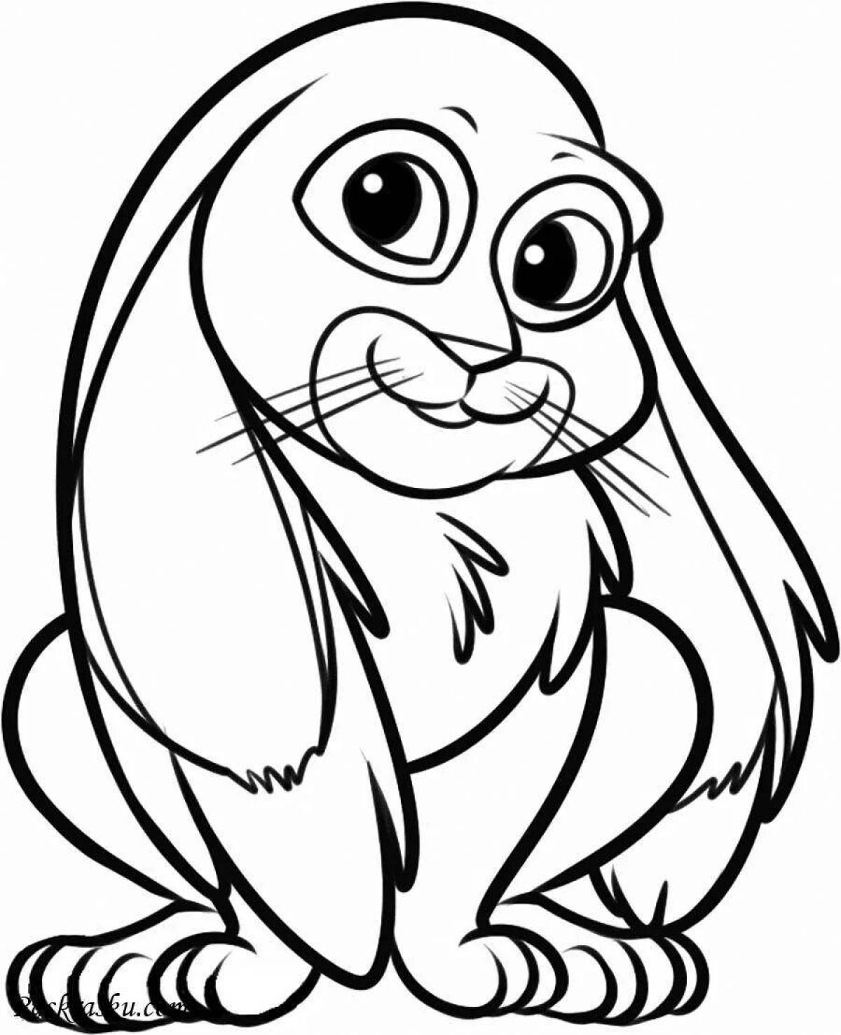 Fun coloring page princess bunny