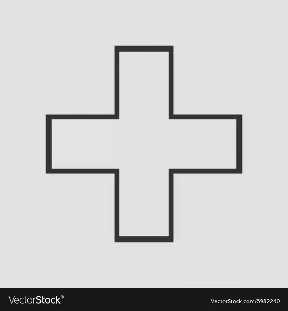 Colouring funny medical cross