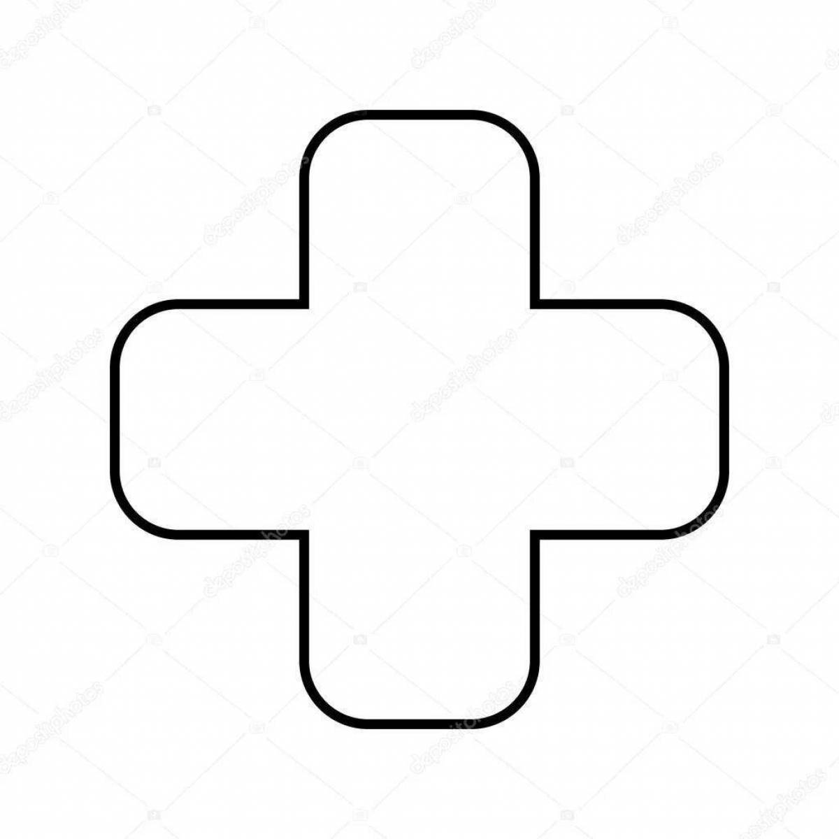 Привлекательный медицинский крест раскраски
