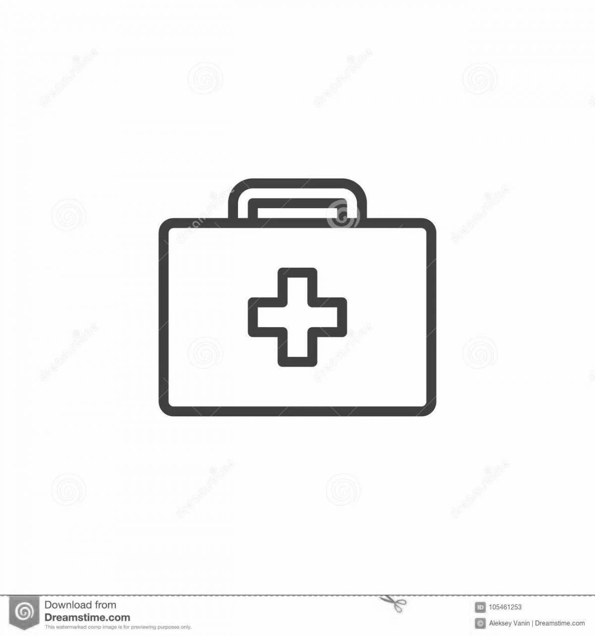 Photo Radiant medical cross coloring page