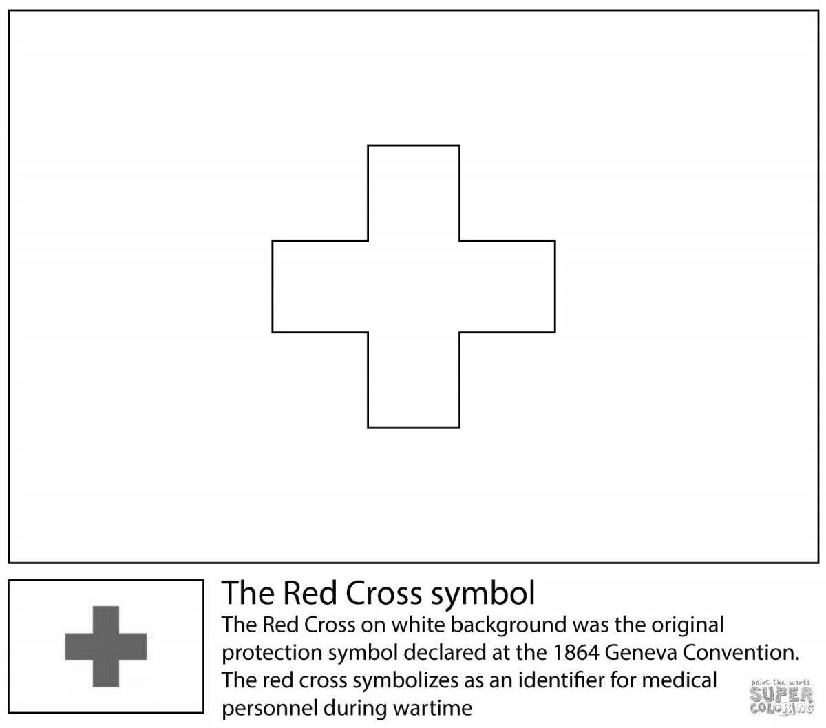 Coloring page charming medical cross