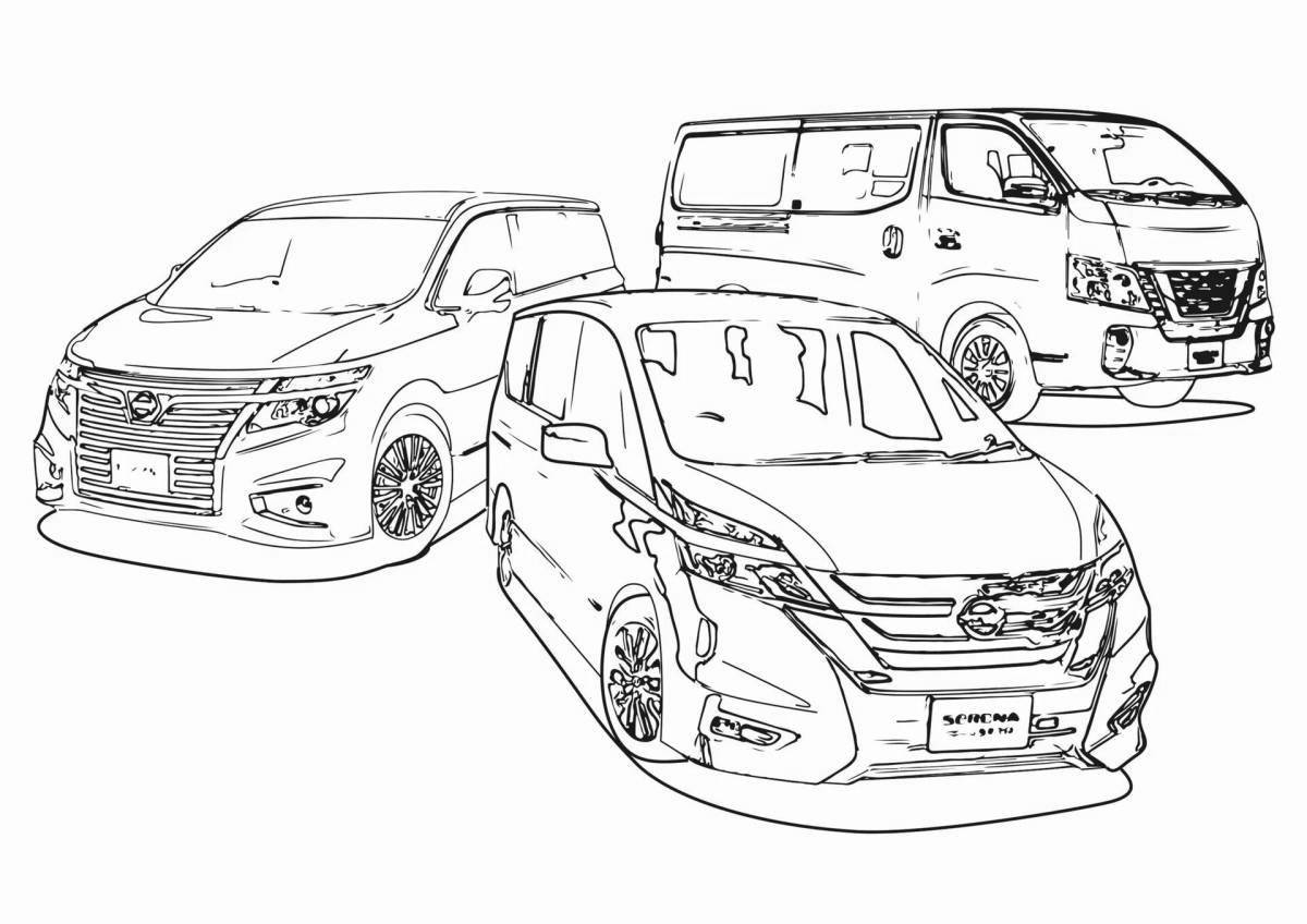 Nissan pathfinder fun coloring book