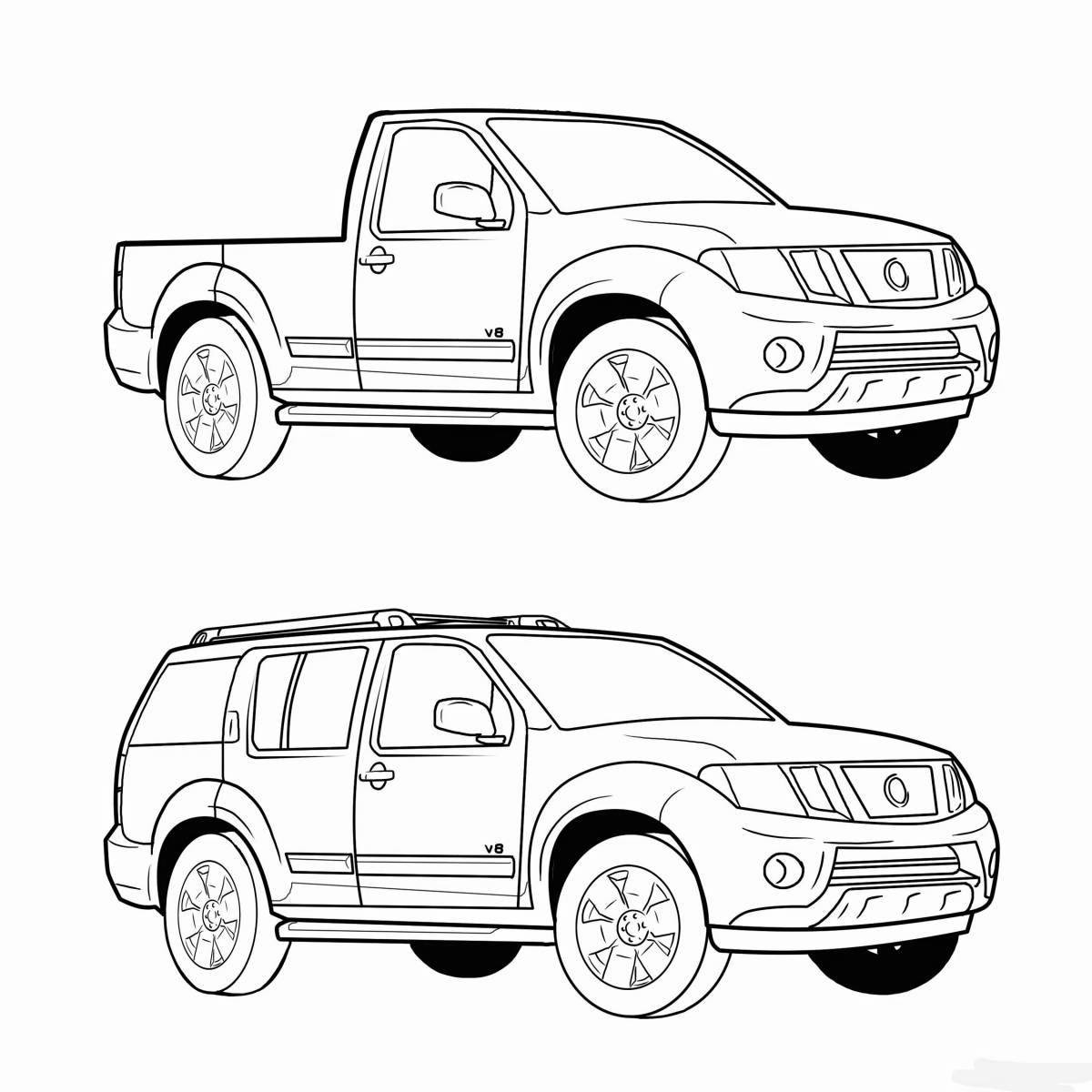 Majestic nissan pathfinder coloring page