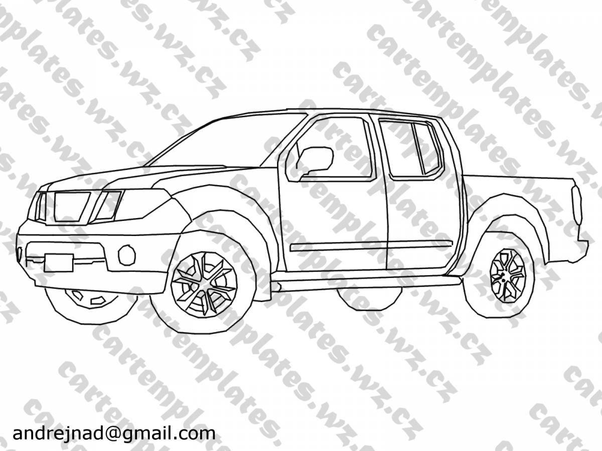 Shinning nissan pathfinder coloring page