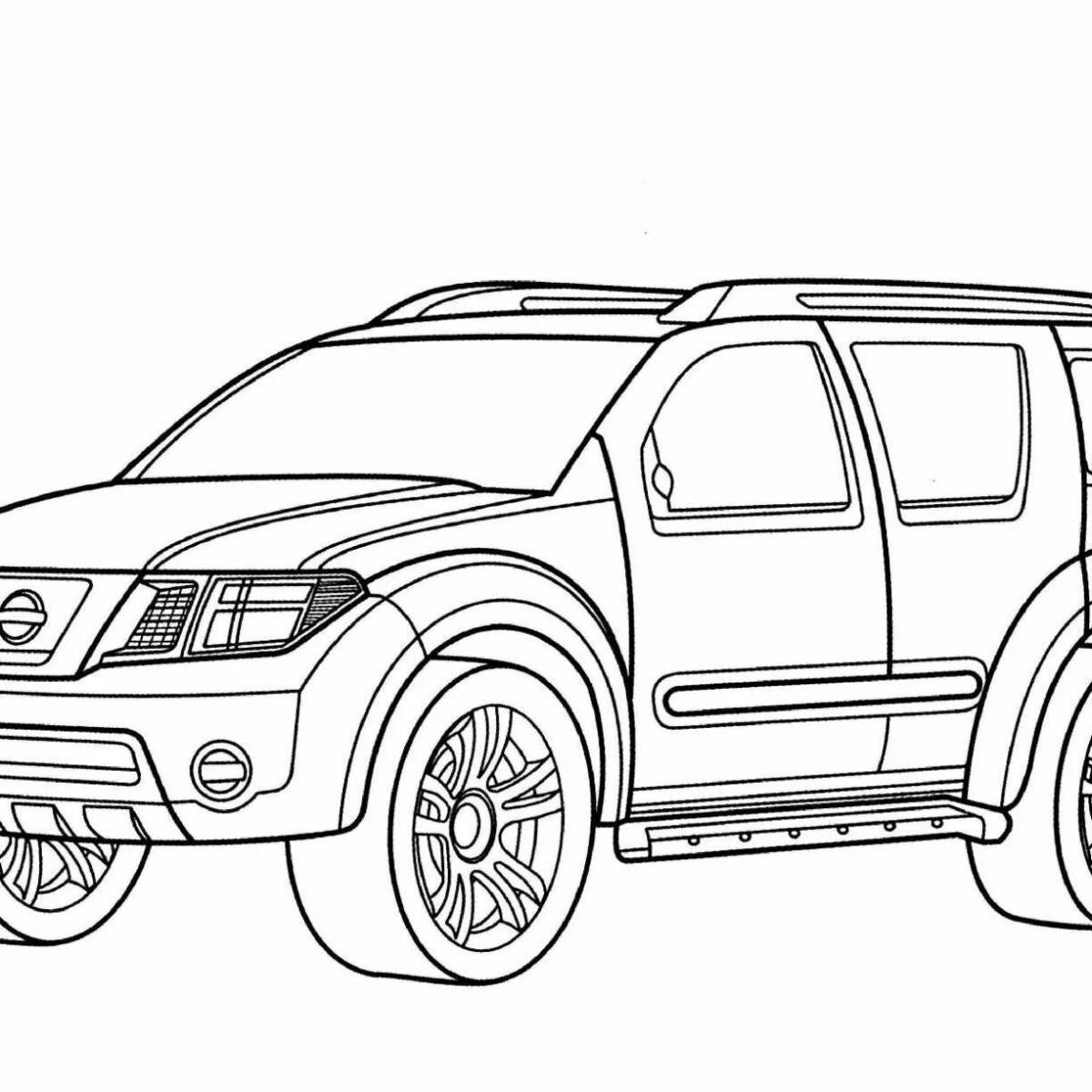 Coloring glossy nissan pathfinder